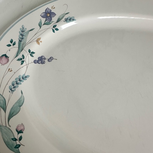 Pfaltzgraff April Stoneware Platter 14.50" x 10.75" & Serving Bowl 8.5” Bin E - Picture 2 of 6